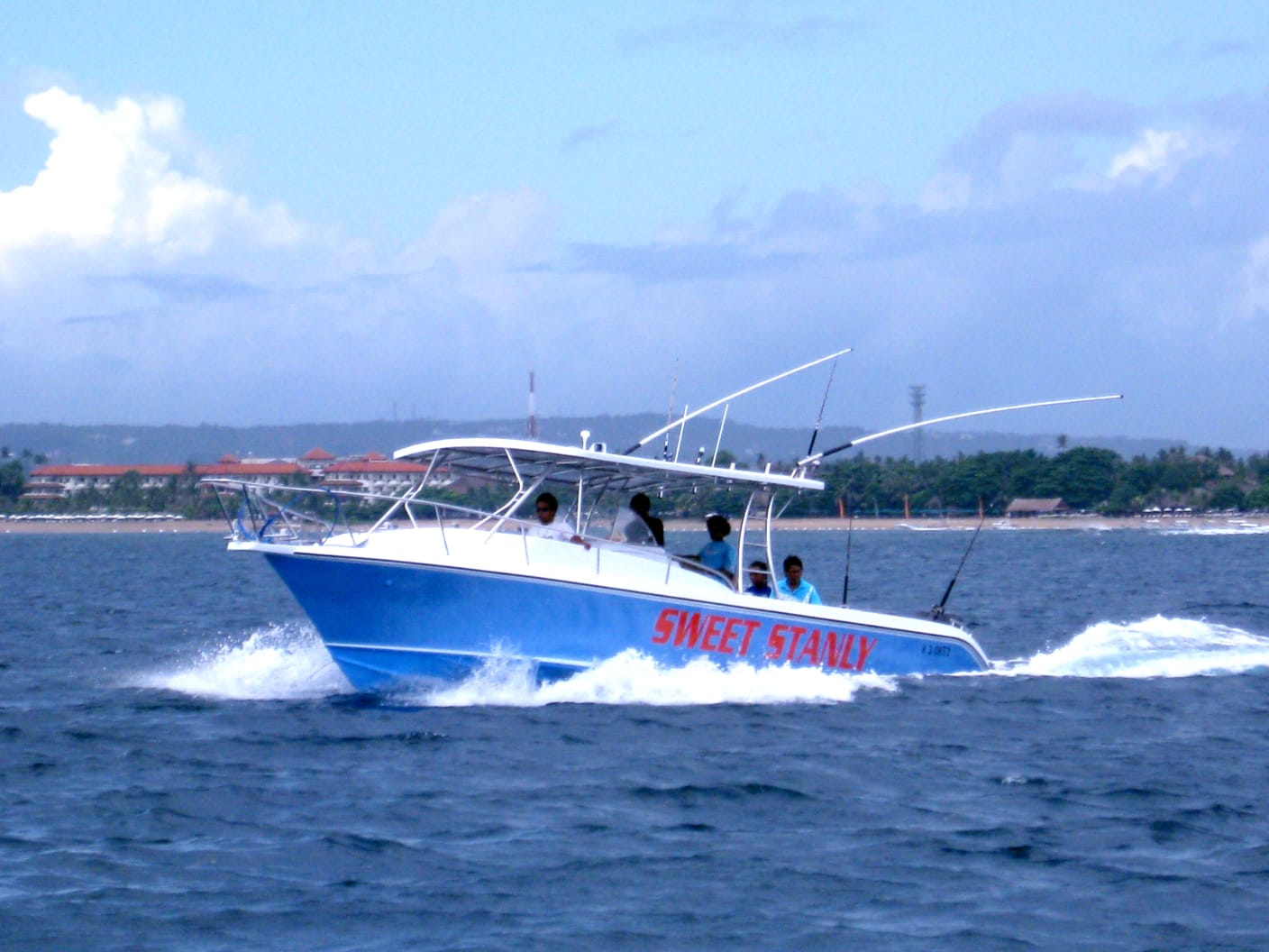 Bali Islandora fishing boat cruising through Bali waters