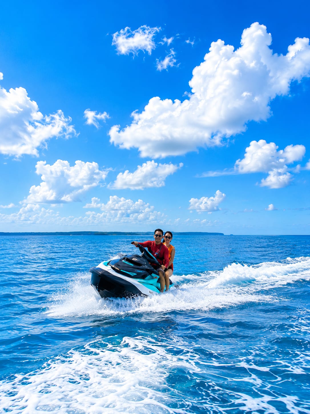 Guests enjoying a jet ski experience in Bali