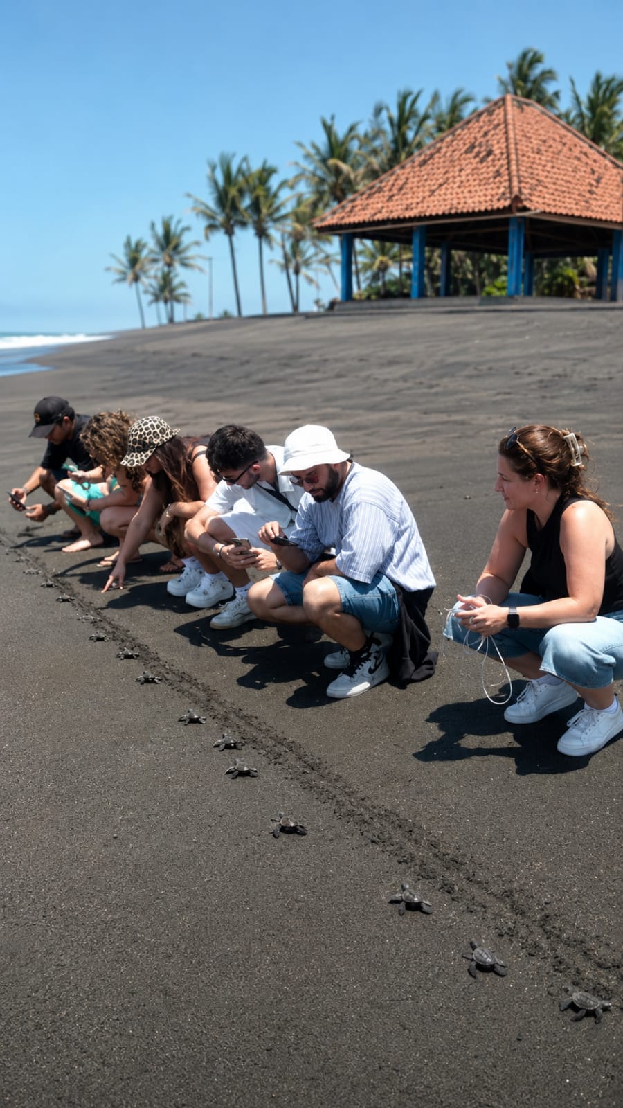 Guests joining a turtle conservation experience in Bali
